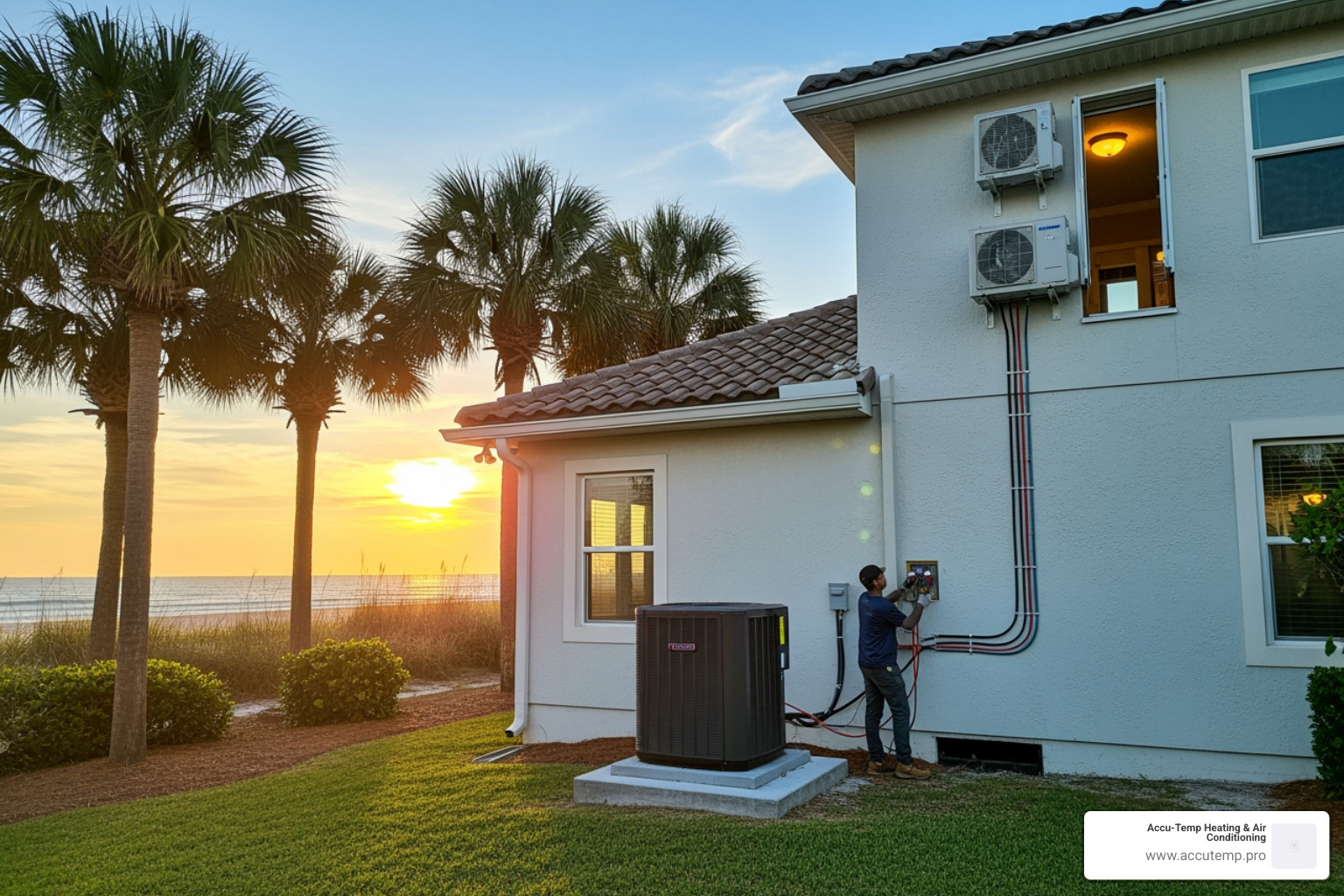 mini split heat pumps installation residential in flagler beach, fl
